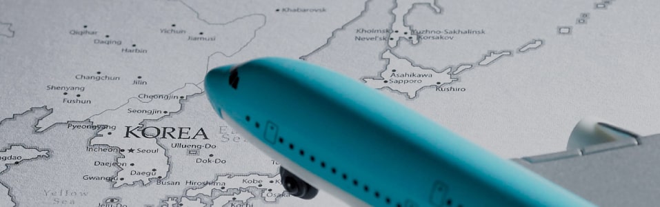 الوصول إلى كوريا الجنوبية