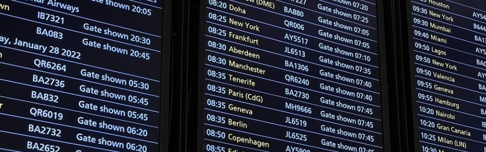 Comprender los horarios de vuelo