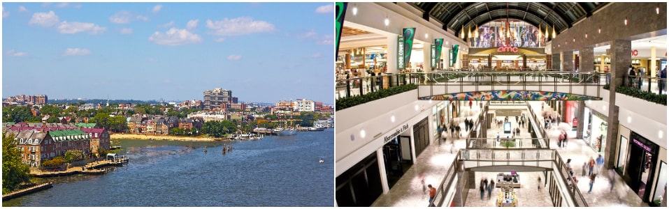 Old Town Alexandria, y compras en Virginia