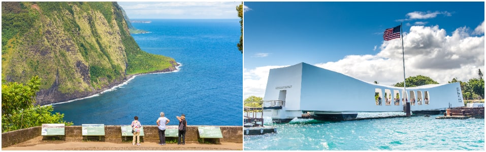 El Valle de Waipio y Pearl Harbor y el USS Arizona Memorial