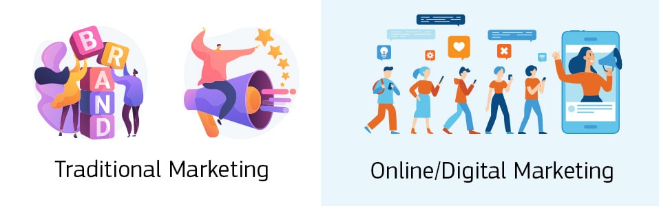 ما الفرق بين التسويق التقليدي والتسويق الرقمي؟