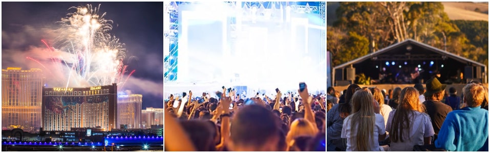 أنواع الفعاليات حسب الحجم