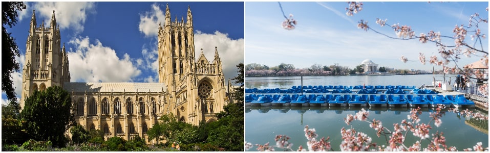 Catedral Nacional de Washington y Cuenca Tidal (Tidal Basin)