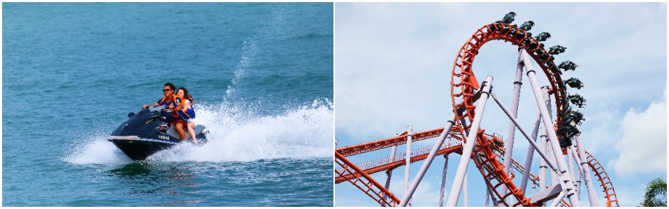 التزلج على الماء والرولر كوستر