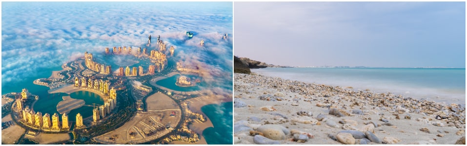 De compras por Pearl Qatar y la playa de Fuwairit